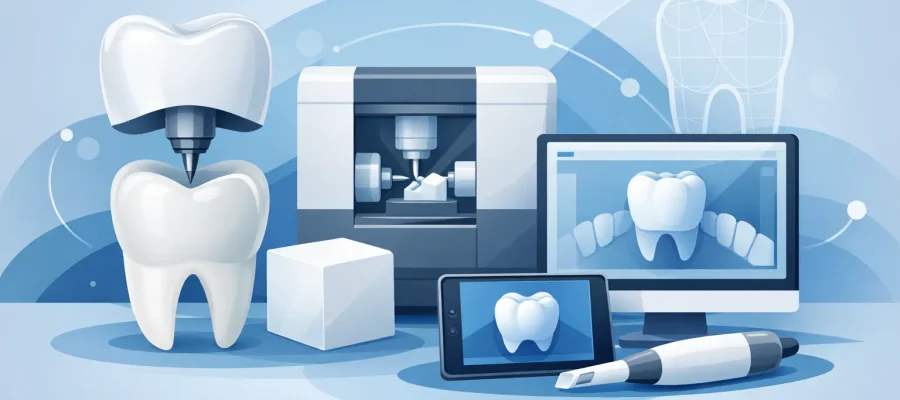 One Visit Zirconia Crown CAD CAM Guide