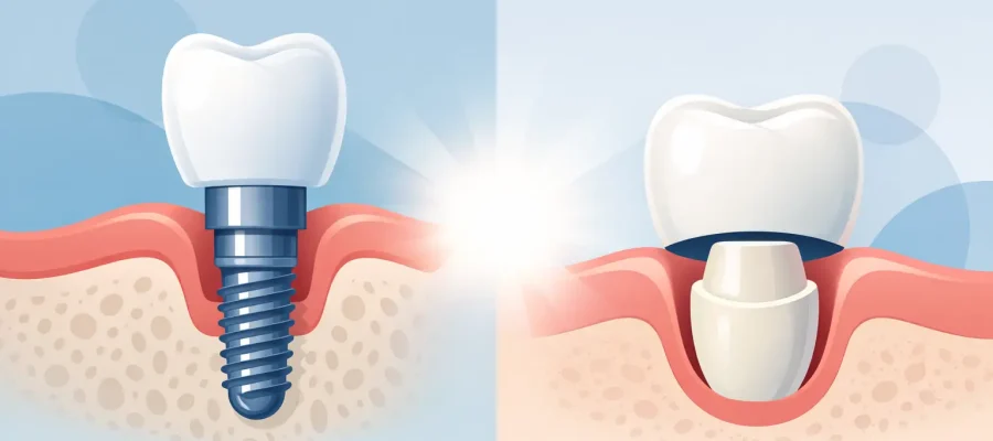 Dental Implants Versus Crowns: Which Wins?