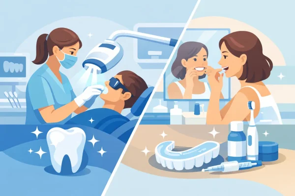 Professional Whitening vs Home Whitening