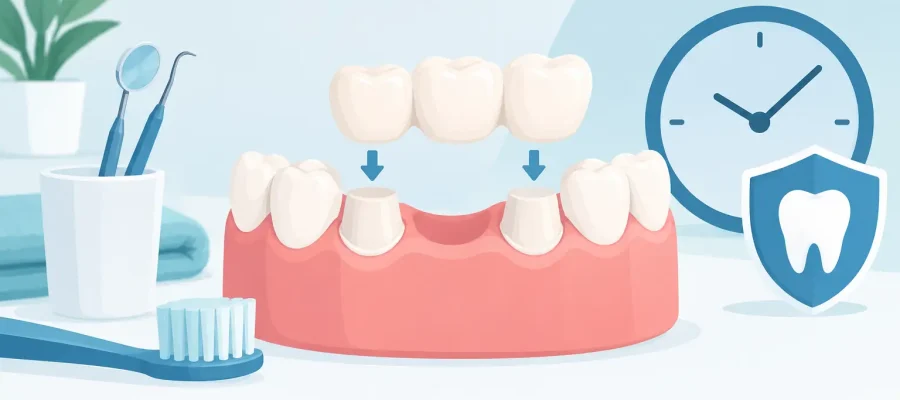 How Long Does a Dental Bridge Last? Care and Timing 1 How Long Does a Dental Bridge Last? Care and Timing